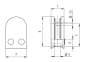 Preview: Edelstahl Glashalter Klemmhalter 45x63 mm V2A geschliffen